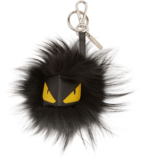 fendi fur letter keychain|fendi key rings for men.